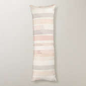 Rosa Creme Zebra Animal Print Seitenschläferkissen (Rückseite (Vertikal))