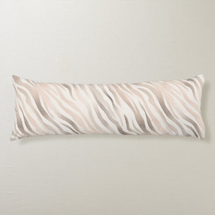 Rosa Creme Zebra Animal Print Seitenschläferkissen