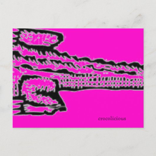 Rosa Croc Postkarte (Vorderseite)