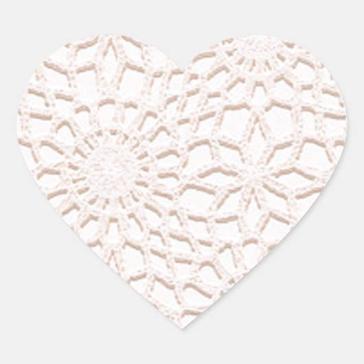 Rosa Crochet Herz-Aufkleber (Vorderseite)