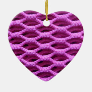 Rosa Crochet Look Keramikornament