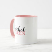 Rosa Crochet Queen Tasse (Vorderseite Links)