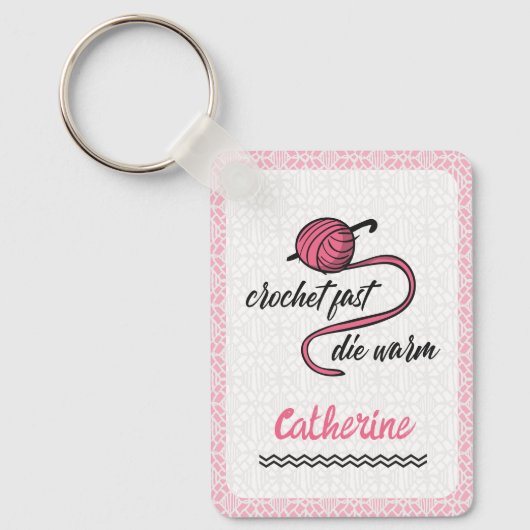 Rosa Crochet schnell, Die warm Schlüsselanhänger (Vorderseite)