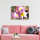 Rosa Crocses Frühlingsblume Leinwanddruck (Insitu (Wohnzimmer))