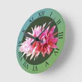 Rosa Crocus Blume Blossom Runde Wanduhr (Winkel)