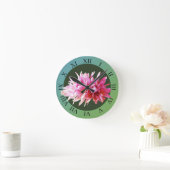 Rosa Crocus Blume Blossom Runde Wanduhr (Zuhause)