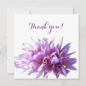 Rosa Crocus Blume Werden Sie meine Blumenkarte sei Einladung (Rückseite)