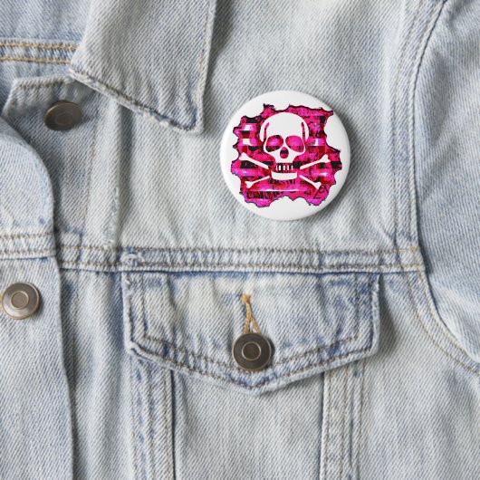 Rosa Crossbones Button (Beispiel)