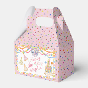 Rosa 'Cue the Confetti' Geburtstagsfeier-Dessert Geschenkschachtel