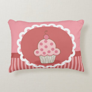 Rosa Cupcake-Design Dekokissen