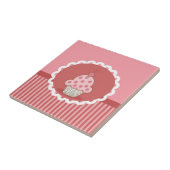 Rosa Cupcake-Design Fliese (Seite)