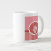 rosa Cupcake-Design Jumbo-Tasse (Vorderseite Rechts)