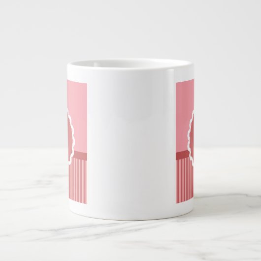 rosa Cupcake-Design Jumbo-Tasse (Vorderseite)