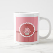 rosa Cupcake-Design Jumbo-Tasse (Rechts)