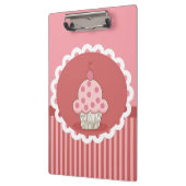 Rosa Cupcake-Design Klemmbrett (Links)