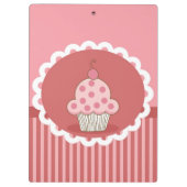 Rosa Cupcake-Design Klemmbrett (Rückseite)