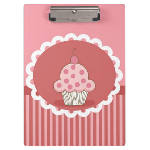 Rosa Cupcake-Design Klemmbrett