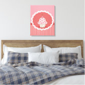 rosa Cupcake-Design Leinwanddruck (Insitu (Schlafzimmer))