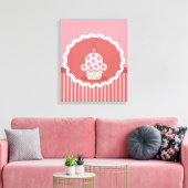 rosa Cupcake-Design Leinwanddruck (Insitu (Wohnzimmer))