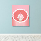 rosa Cupcake-Design Leinwanddruck (Insitu (Holzboden))