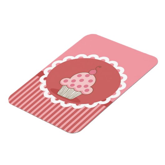 rosa Cupcake-Design Magnet (Linke Seite)