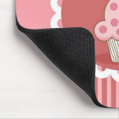 Rosa Cupcake-Design Mousepad (Ecke)