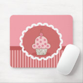 Rosa Cupcake-Design Mousepad (Mit Mouse)