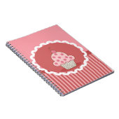 Rosa Cupcake-Design Notizblock (Rechte Seite)