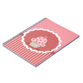 Rosa Cupcake-Design Notizblock (Linke Seite)