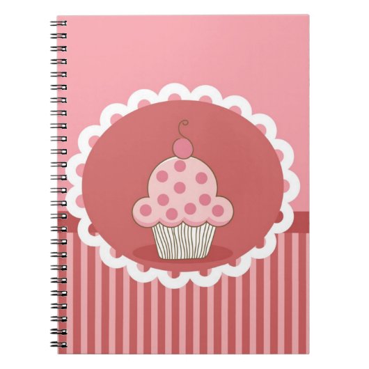 Rosa Cupcake-Design Notizblock (Vorderseite)
