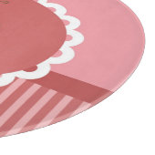 Rosa Cupcake-Design Schneidebrett (Ecke)
