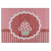 Rosa Cupcake-Design Schneidebrett (Vorderseite)