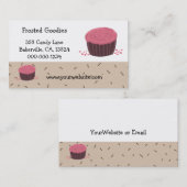 rosa Cupcake-Design Visitenkarte (Vorne/Hinten)