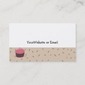 rosa Cupcake-Design Visitenkarte (Rückseite)