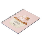 Rosa Cupcake Eichel Notizblock (Linke Seite)