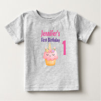 Rosa Cupcake Einhorn mit Rose Geburtstag