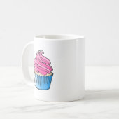 Rosa Cupcake Kaffeetasse (Vorderseite Links)