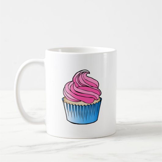 Rosa Cupcake Kaffeetasse (Links)