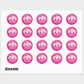 Rosa Cupcake Runder Aufkleber (Blatt)