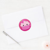 Rosa Cupcake Runder Aufkleber (Umschlag)
