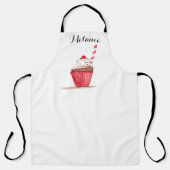 Rosa Cupcake Süßigkeiten Handgezogenes Backen Lebe Schürze (Vorderseite)