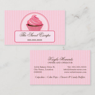 Rosa Cupcake Visitenkarte