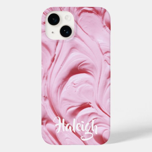 Rosa Cupcake Zuckerguss Personalisiert Case-Mate iPhone Hülle (Rückseite)