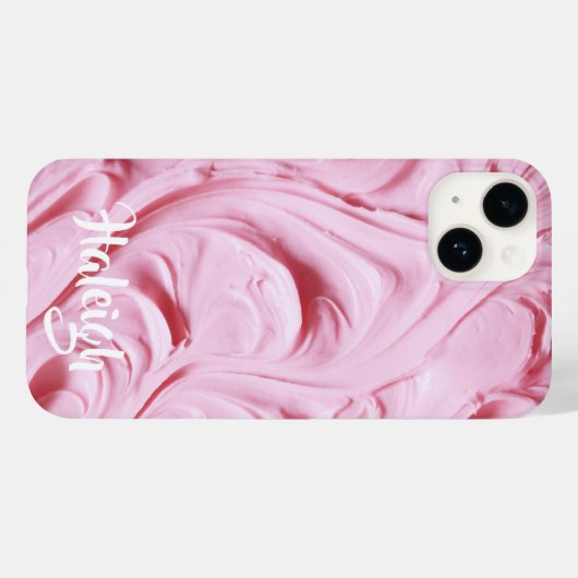 Rosa Cupcake Zuckerguss Personalisiert Case-Mate iPhone Hülle (Rückseite (Horizontal))