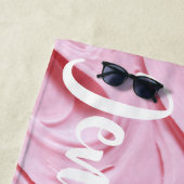 Rosa Cupcake Zuckerguss Personalisiert Strandtuch (Beispiel)