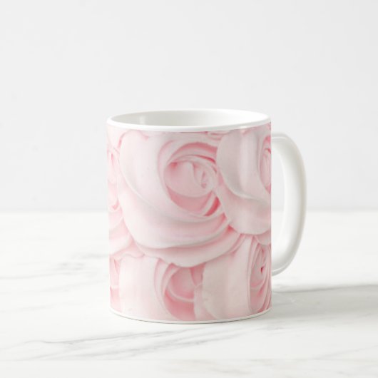 Rosa Cupcake Zuckerguss Rose Kaffeetasse (VorderseiteRechts)