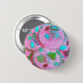 Rosa Cupcakes Abzeichen Button (Vorne & Hinten)