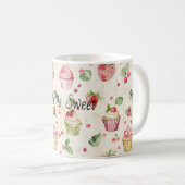 Rosa Cupcakes Kaffeetasse (VorderseiteRechts)
