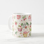Rosa Cupcakes Kaffeetasse (Vorderseite Links)