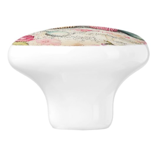 Rosa Cupcakes Keramikknauf (Seitenansicht)